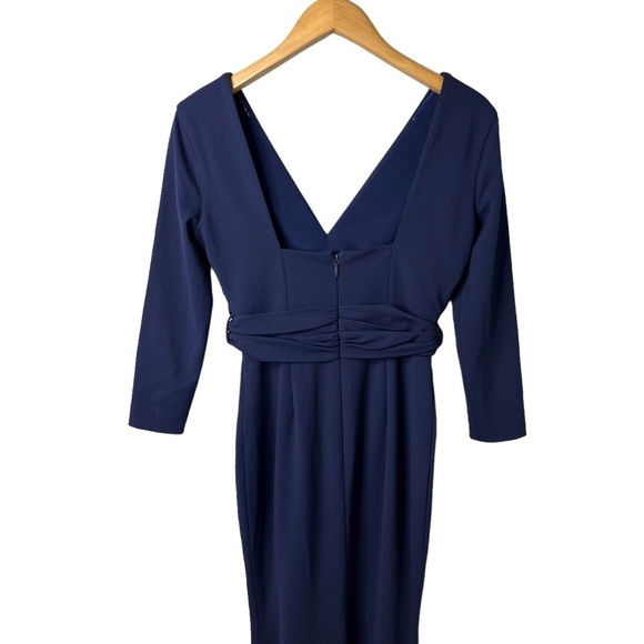 Dress The Population Carmen Dress Blue Size Small Curve Hugging Trumpet Gown - Picture 7 of 12